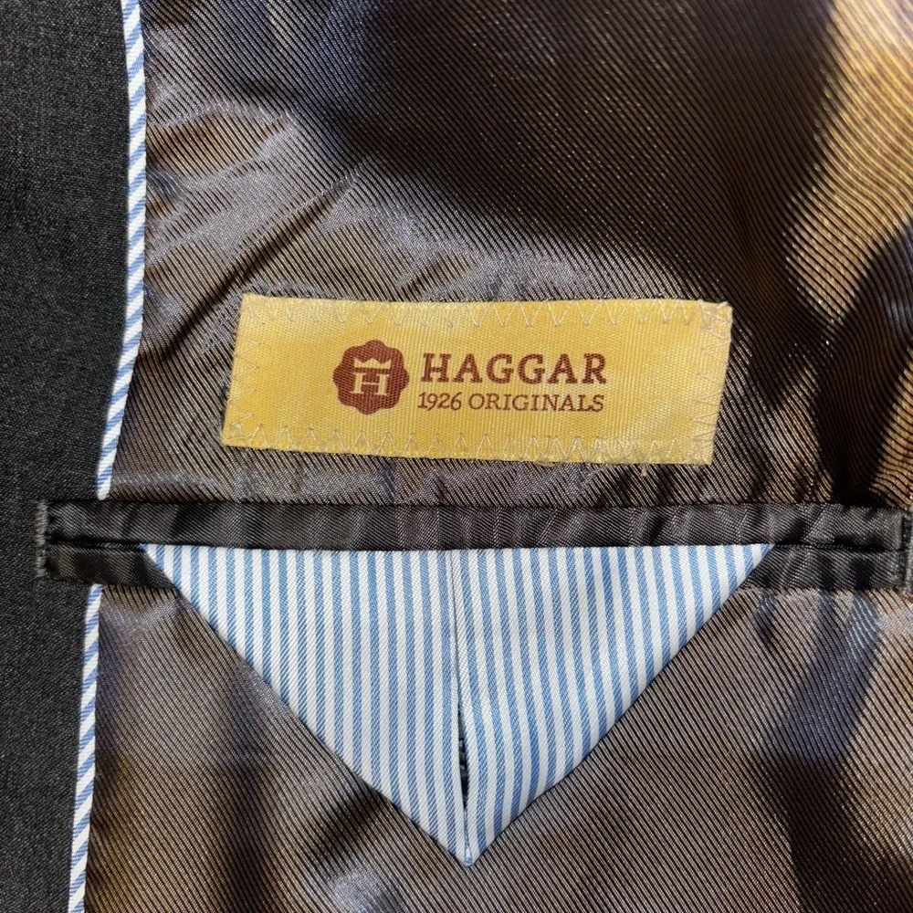Haggar 1926 Originals 42S Men’s Charcoal Blazer Classic Fit Suit Jacket